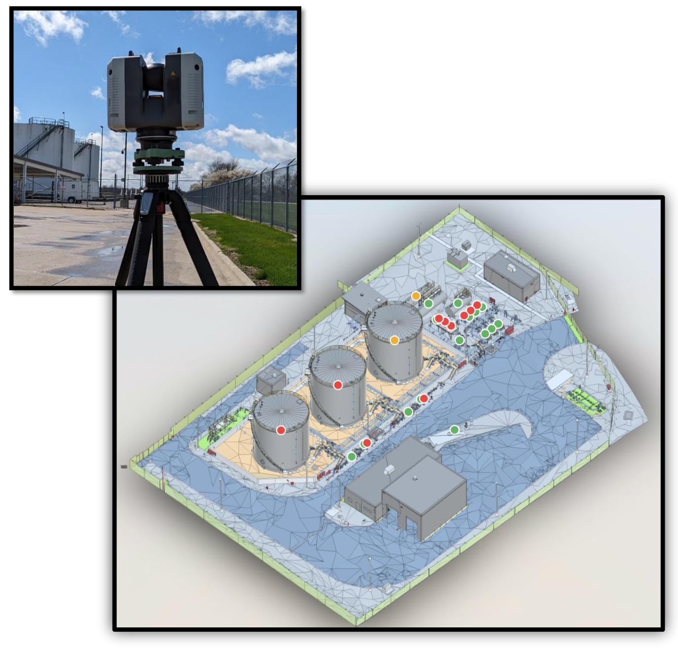 As-Builts - 3D laser scanner and digital twin facility model