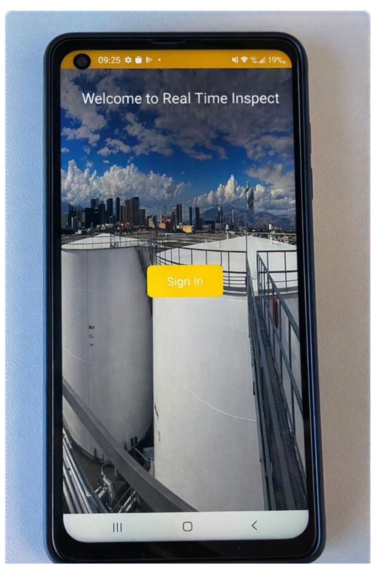 Real Time Inspect Mobile App Interface